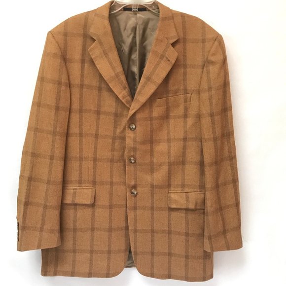 Burberry Other - BURBERRY  Brown Plaid Jacket Blazer Sport Coat 46R